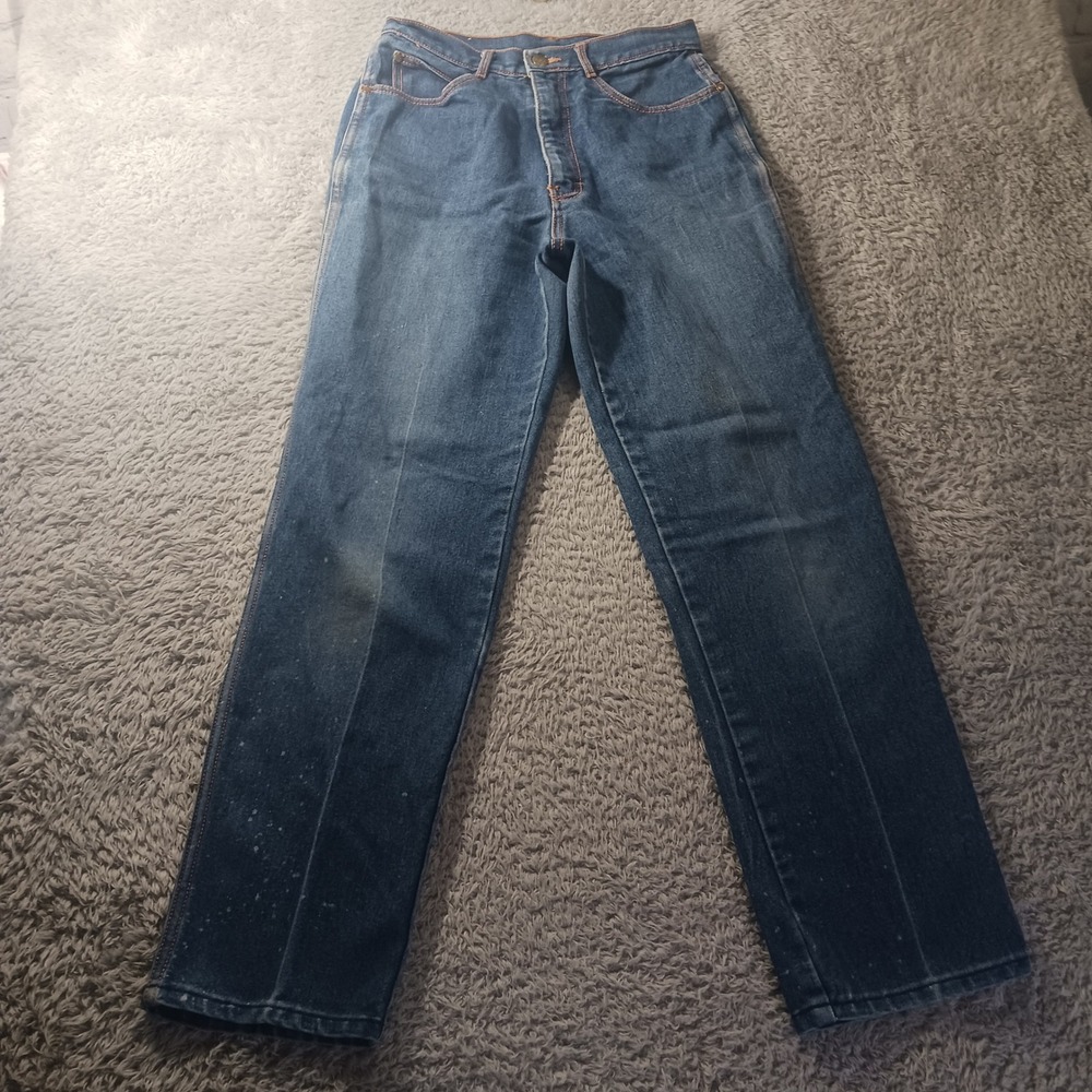 VTG‎ Gitano Jeans 10 High Rise Tapered Leg Bleach Splatter Y2K 90s READ Grunge